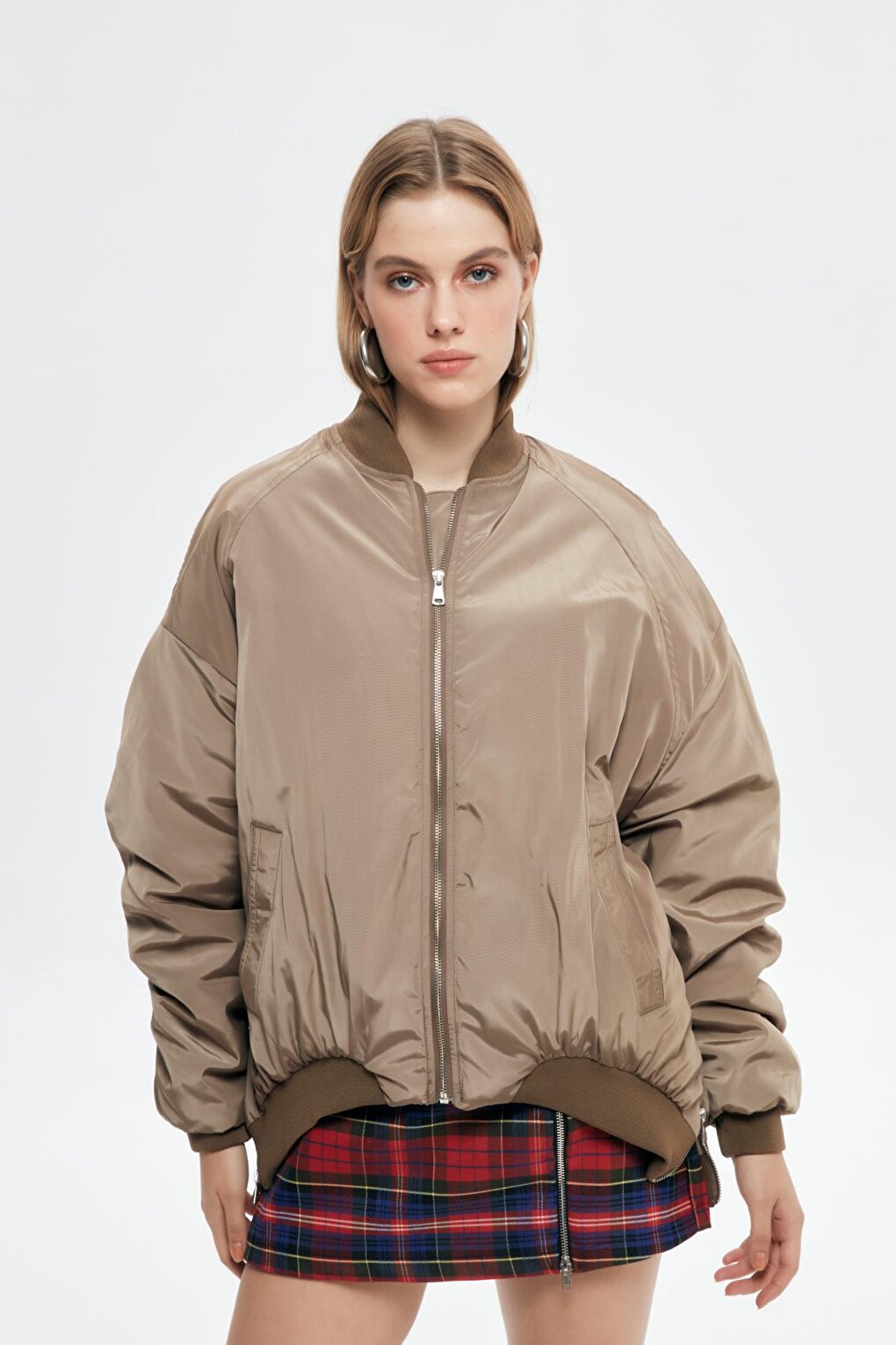 Oversize Puffer Jacket Khaki