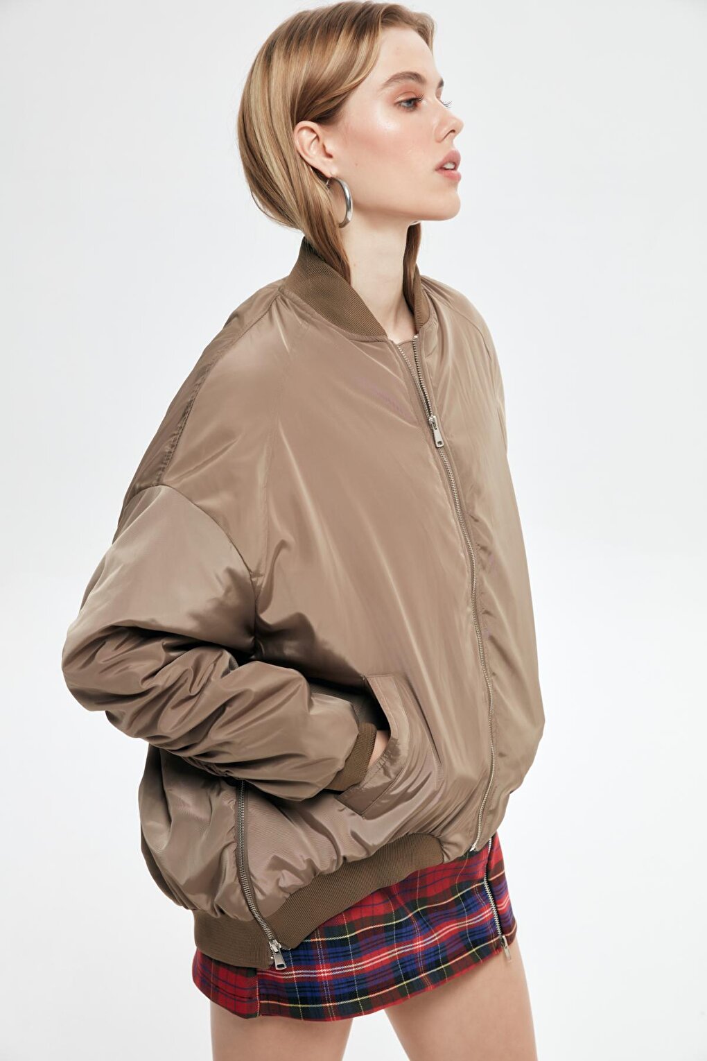 Oversize Puffer Jacket Khaki