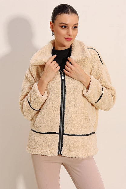 5173 Lined Plush Jacket - Beige