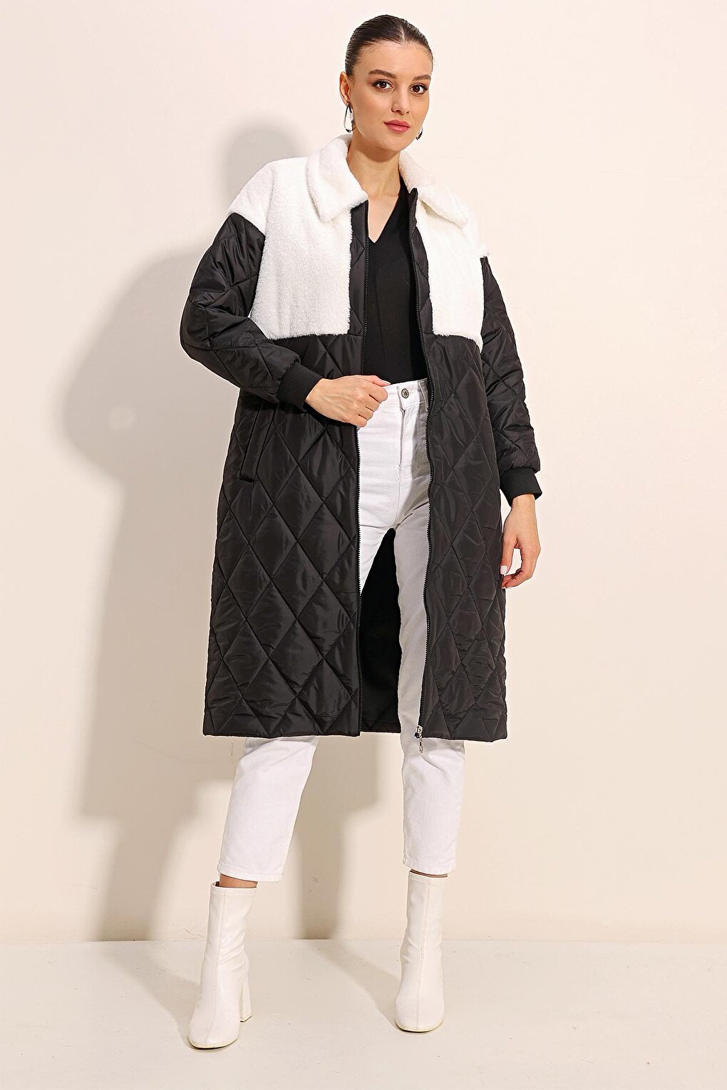 5185 Long Oversize Puffer Jacket - White