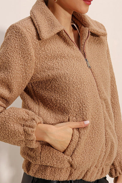 5175 Oversize Boucle Jacket - Biscuit