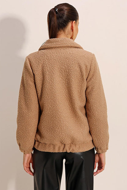 5175 Oversize Boucle Jacket - Biscuit