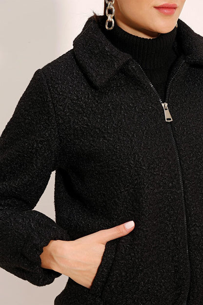 5175 Oversize Boucle Jacket - Black