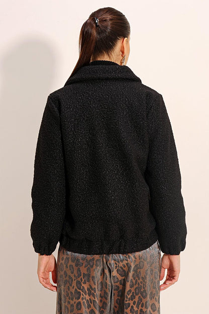 5175 Oversize Boucle Jacket - Black