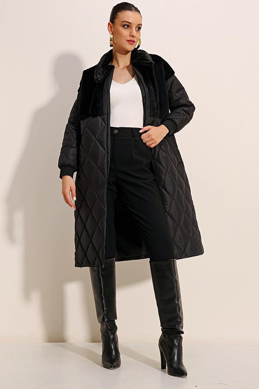 5185 Long Oversize Puffer Jacket - Black