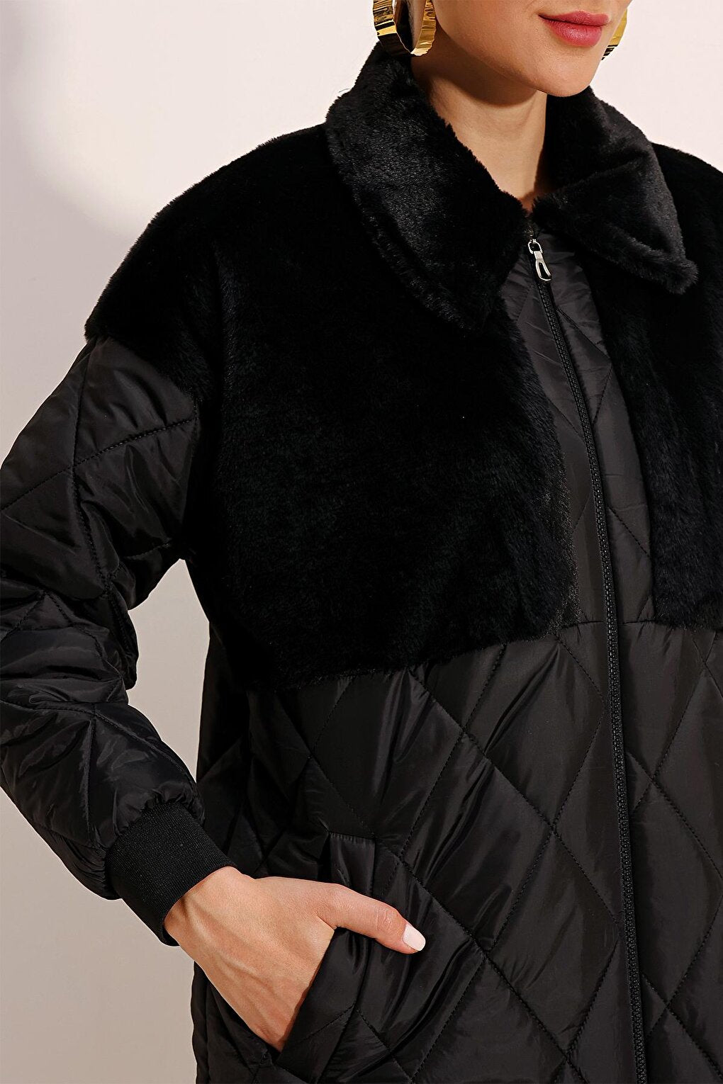 5185 Long Oversize Puffer Jacket - Black