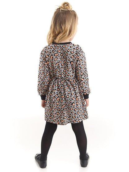 Leopard Gray Girl's Dress