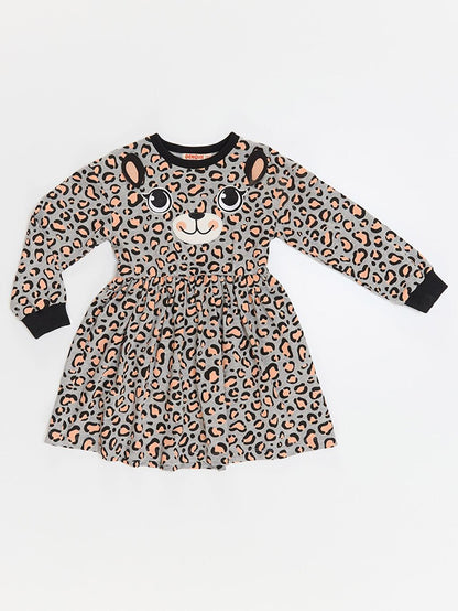 Leopard Gray Girl's Dress