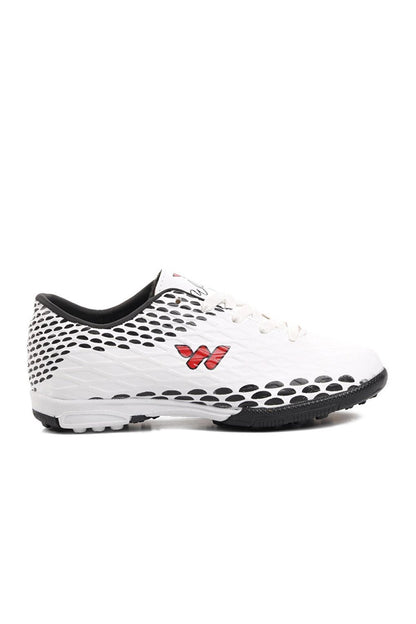 Victor-F White Laced Children's Astroturf Field Shoes