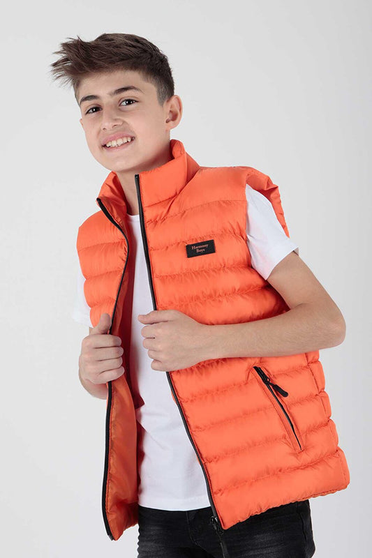 Boy's Hoodless Fashion Trend Puffer Vest Ak215354