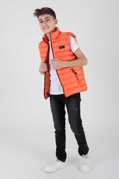 Boy's Hoodless Fashion Trend Puffer Vest Ak215354