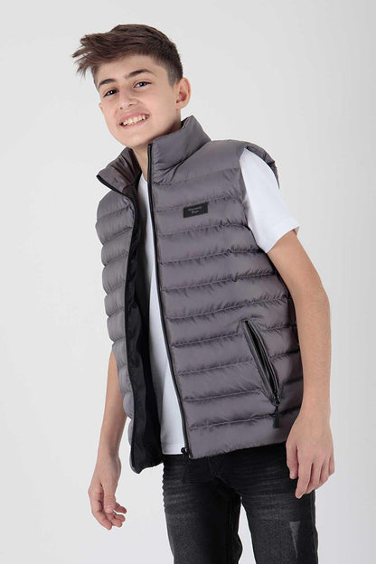 Boy's Hoodless Fashion Trend Puffer Vest Ak215354