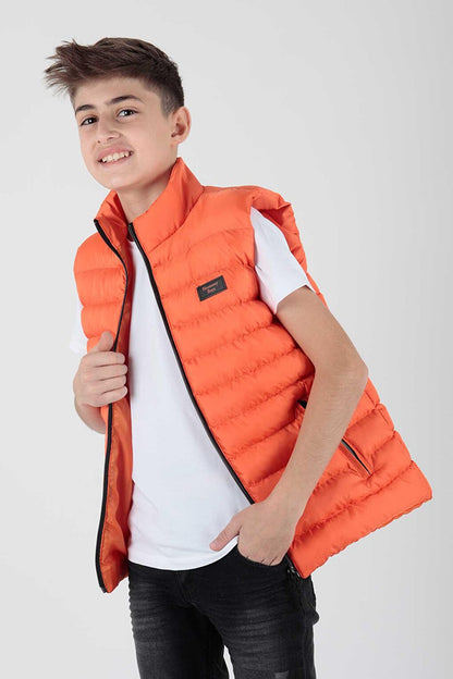 Boy's Hoodless Fashion Trend Puffer Vest Ak215354