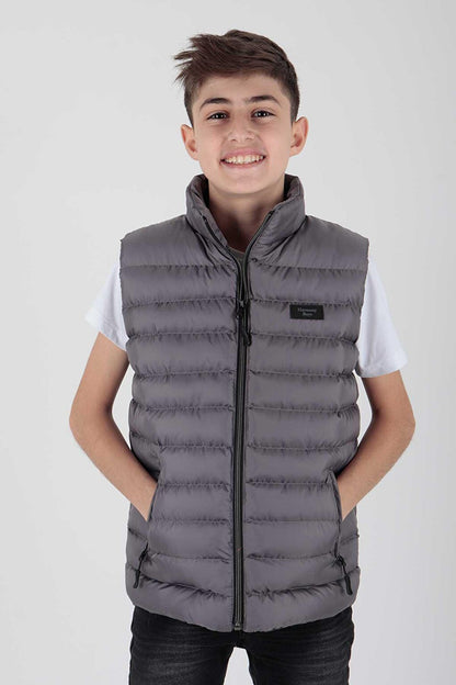 Boy's Hoodless Fashion Trend Puffer Vest Ak215354