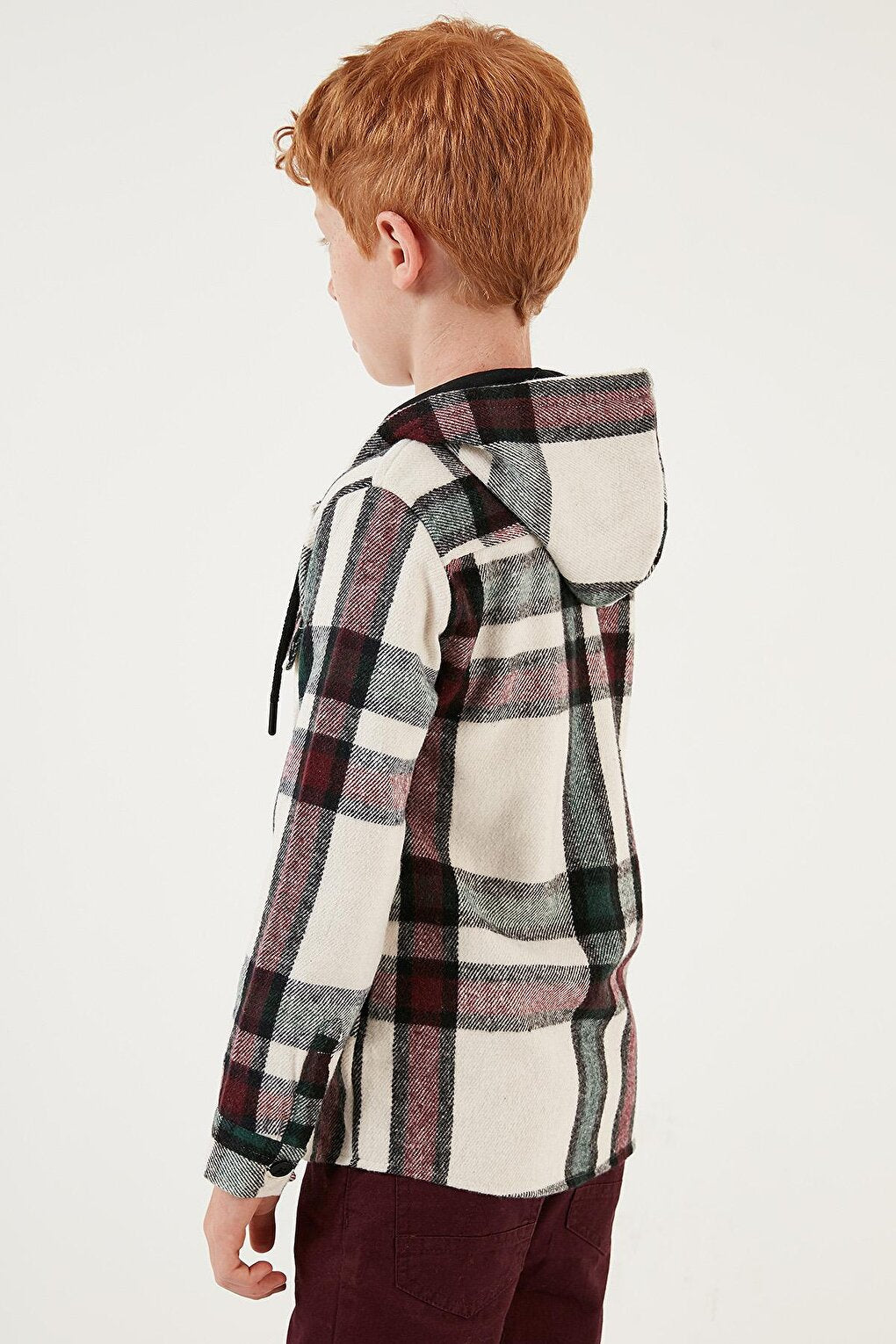 Hooded Pocket Plaid Lumberjack Shirt CF22W814672