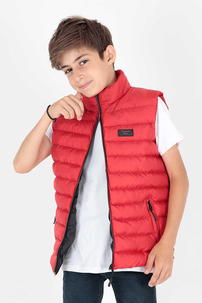 Boy's Hoodless Fashion Trend Puffer Vest Ak215354