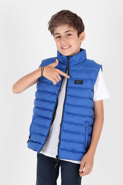 Boy's Hoodless Fashion Trend Puffer Vest Ak215354