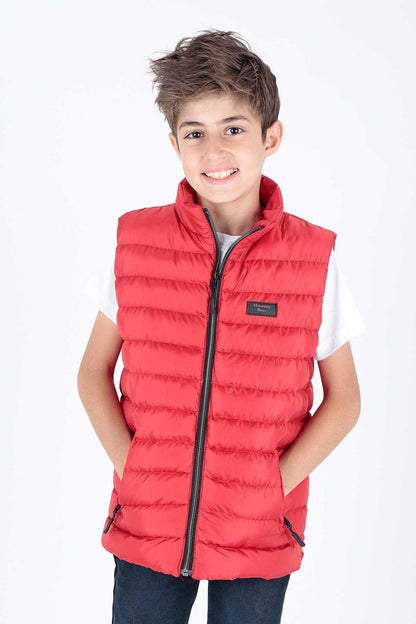 Boy's Hoodless Fashion Trend Puffer Vest Ak215354