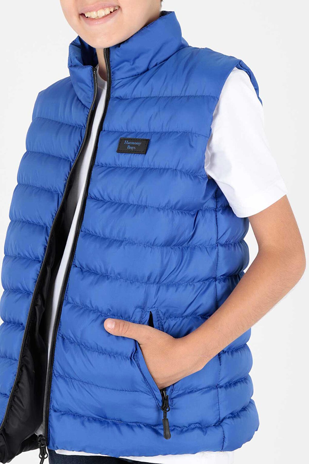 Boy's Hoodless Fashion Trend Puffer Vest Ak215354