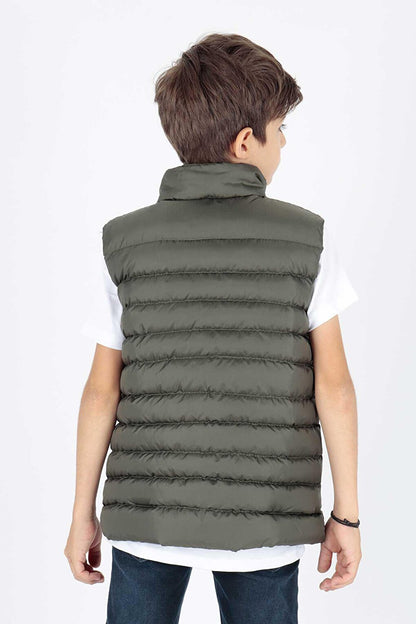 Boy's Hoodless Fashion Trend Puffer Vest Ak215354