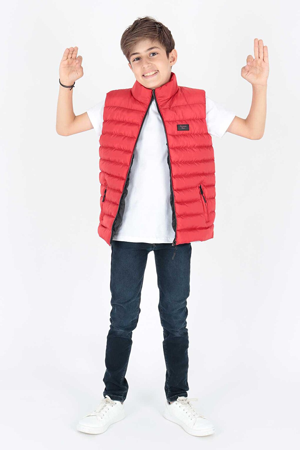 Boy's Hoodless Fashion Trend Puffer Vest Ak215354