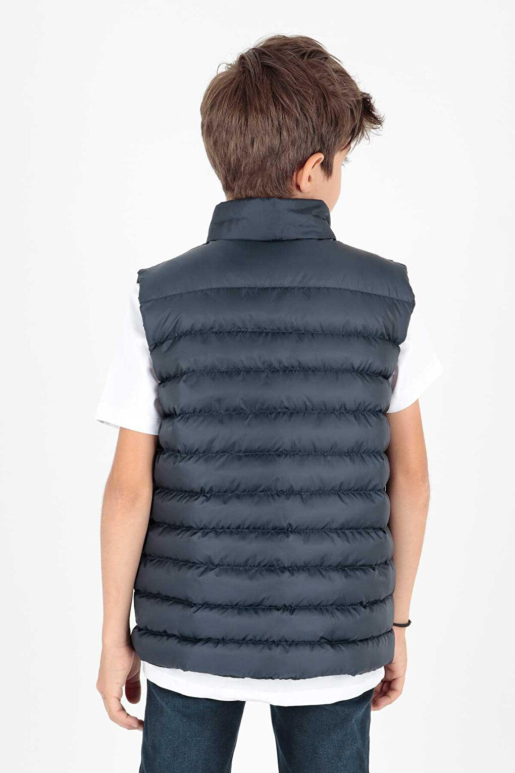 Boy's Hoodless Fashion Trend Puffer Vest Ak215354