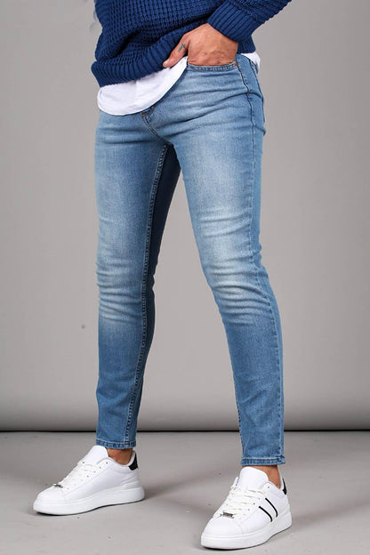 Blue Stonewashed Slim Fit Men's Jean 6342