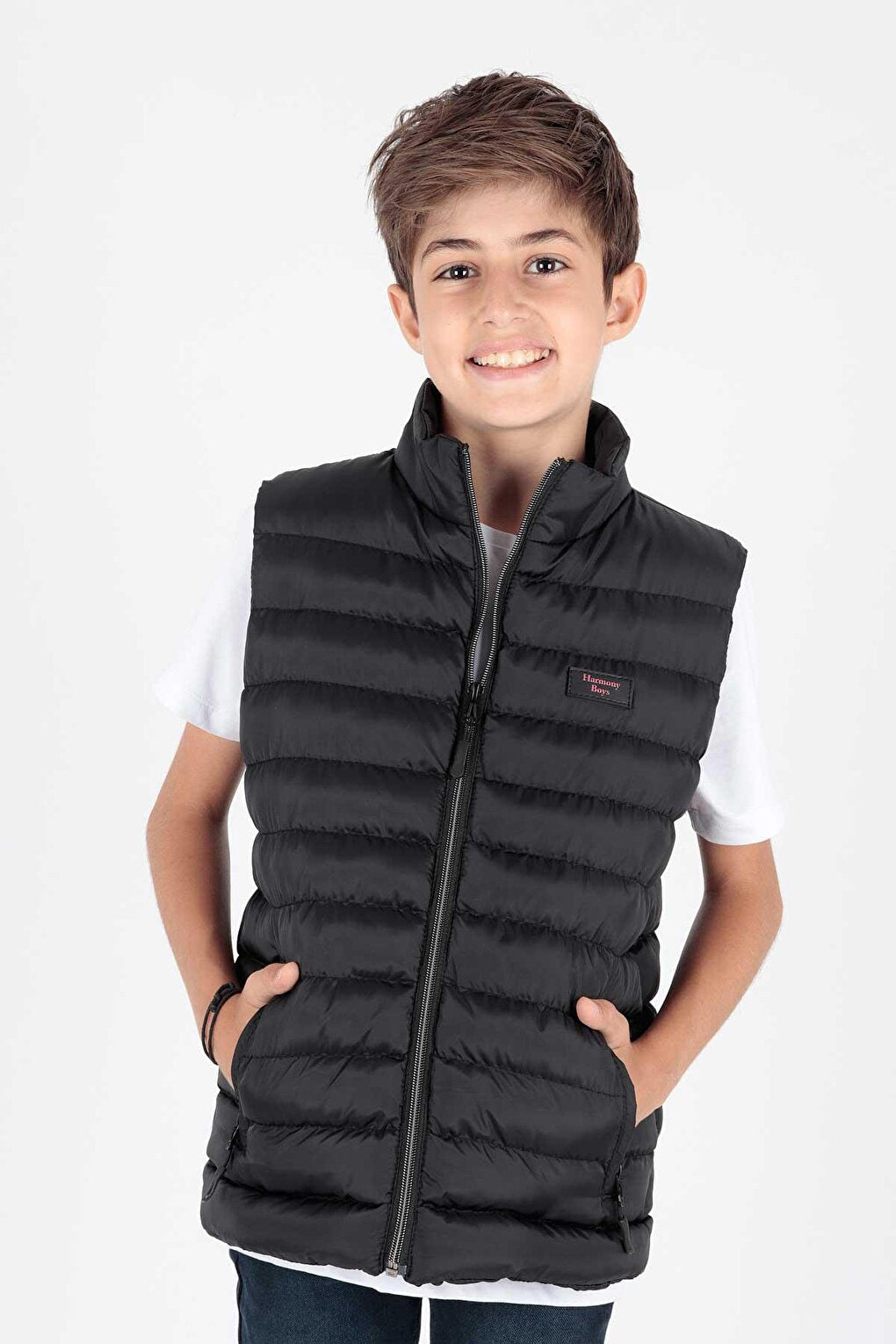 Boy's Fashion Trend Inflatable Vest Without Hood Ak215354