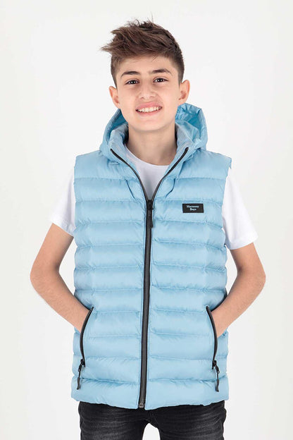 Boy's Fashion Trend Hooded Puffer Vest Ak215051