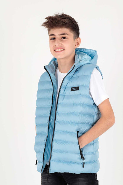 Boy's Fashion Trend Hooded Puffer Vest Ak215051