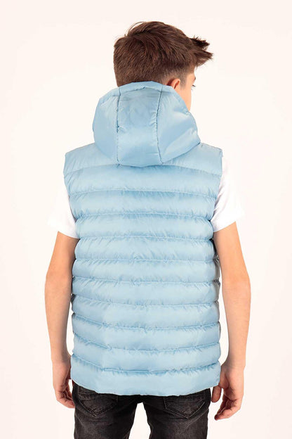 Boy's Fashion Trend Hooded Puffer Vest Ak215051