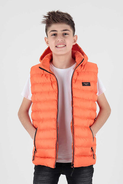 Boy's Fashion Trend Hooded Puffer Vest Ak215051