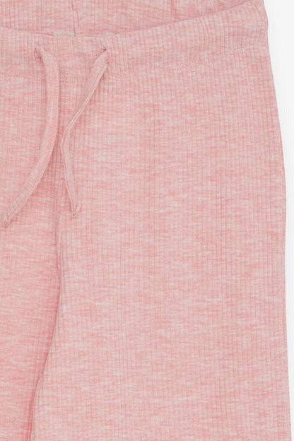 Girls' Trousers Camisole Ribbed Pink Melange (Age 8-14)