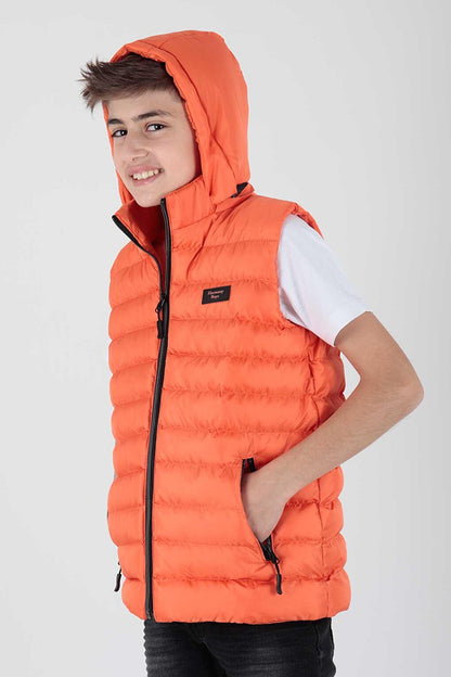 Boy's Fashion Trend Hooded Puffer Vest Ak215051