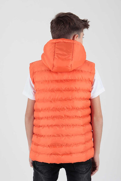 Boy's Fashion Trend Hooded Puffer Vest Ak215051