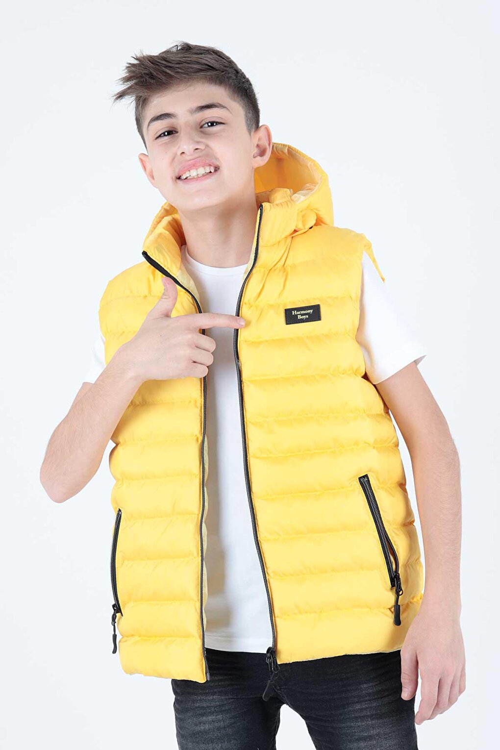 Boy's Fashion Trend Hooded Puffer Vest Ak215051