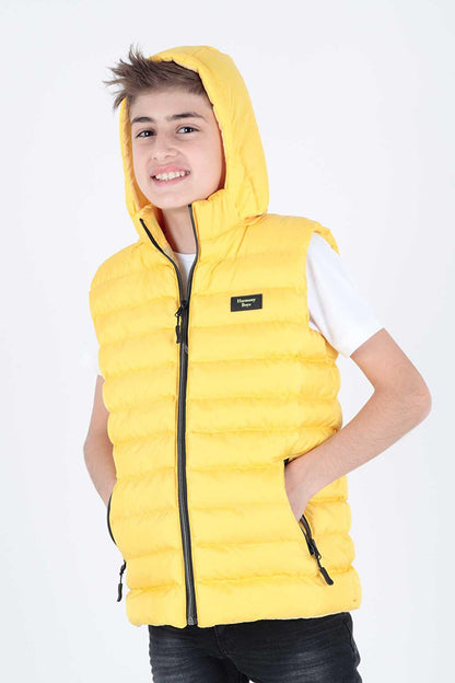 Boy's Fashion Trend Hooded Puffer Vest Ak215051