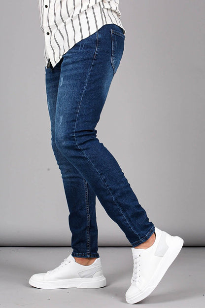 Straight Leg Relaxed Cut Men's Blue Jeans 6328