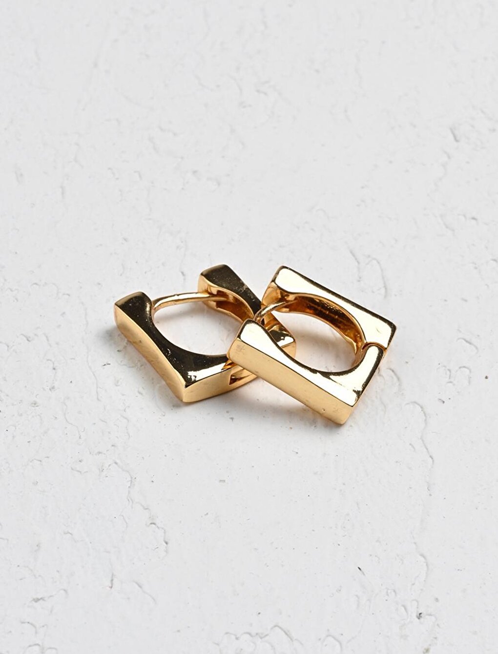 Gold Square Design Earrings