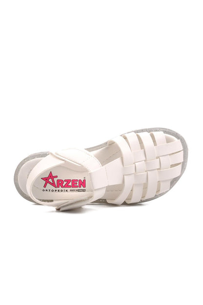 Arz 1300-P White Girl's Sandals