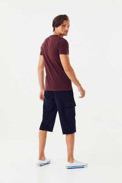 Capri with Elastic Waist Cargo Pocket