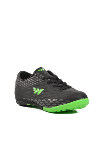 Victor-F Black Laced Children's Astroturf Field Shoes