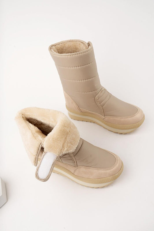 Bunny Children's Velcro Rain and Snow Boots with Fur Inside