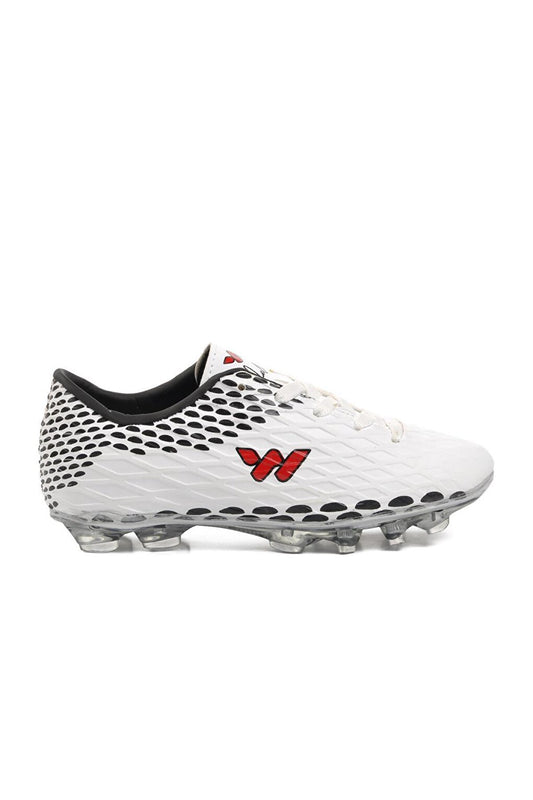 Victor-F Football Boots White Laced Children's Cleats