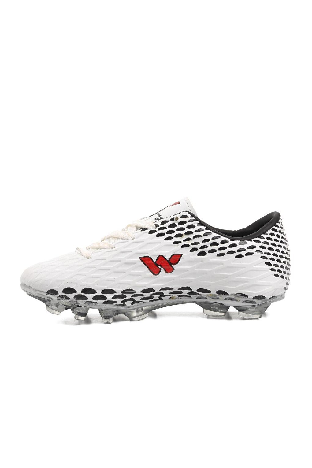 Victor-F Football Boots White Laced Children's Cleats