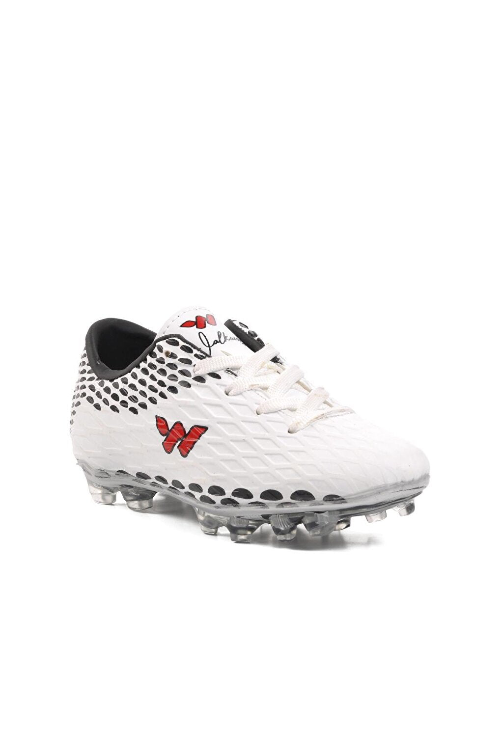 Victor-F Football Boots White Laced Children's Cleats