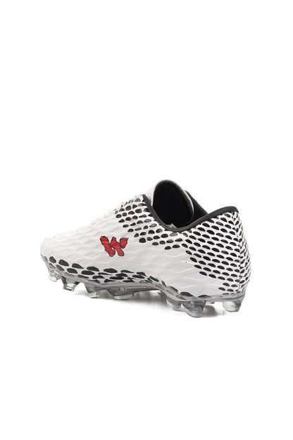 Victor-F Football Boots White Laced Children's Cleats