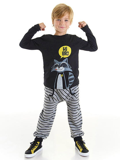 Raccoon Boy's T-shirt Trousers Set