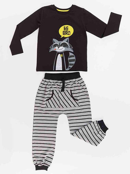 Raccoon Boy's T-shirt Trousers Set