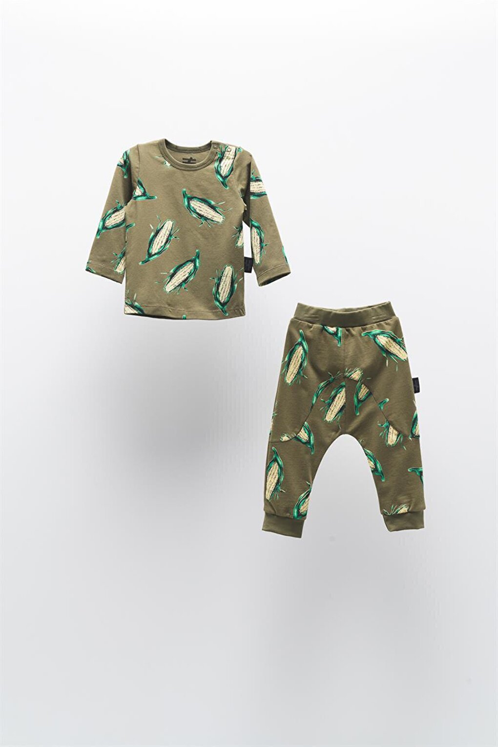 Patterned Long Sleeve Baby Boy 2-Piece Set